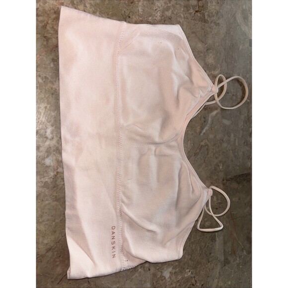 Danskin Intimates Women's Bralette Light Pink Ribbed Knit Size Large No Pads - Picture 1 of 6